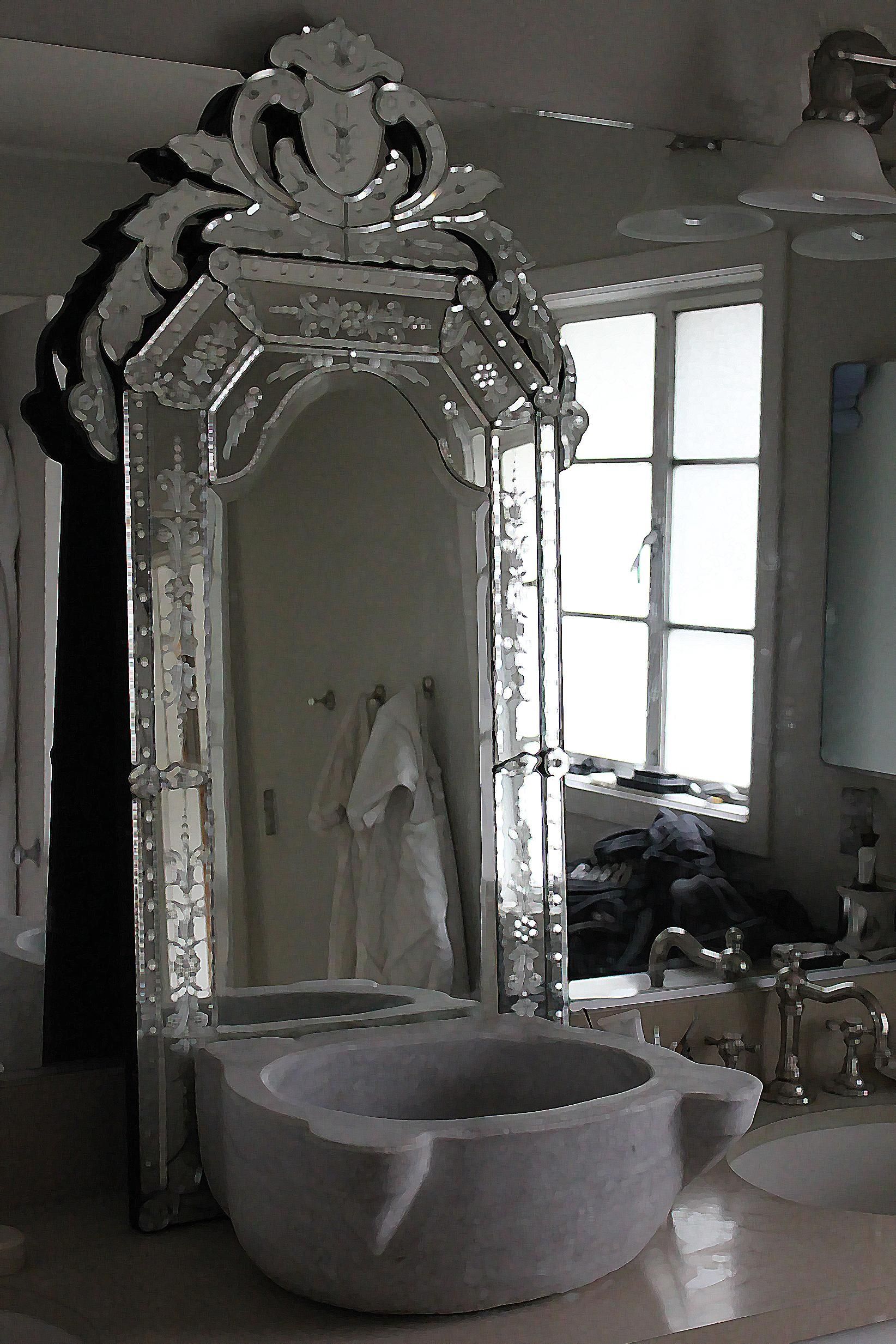Interior: Venetian Mirror | Frameless Floor Mirror | Frameless With Tall Venetian Mirror (Photo 1 of 20)