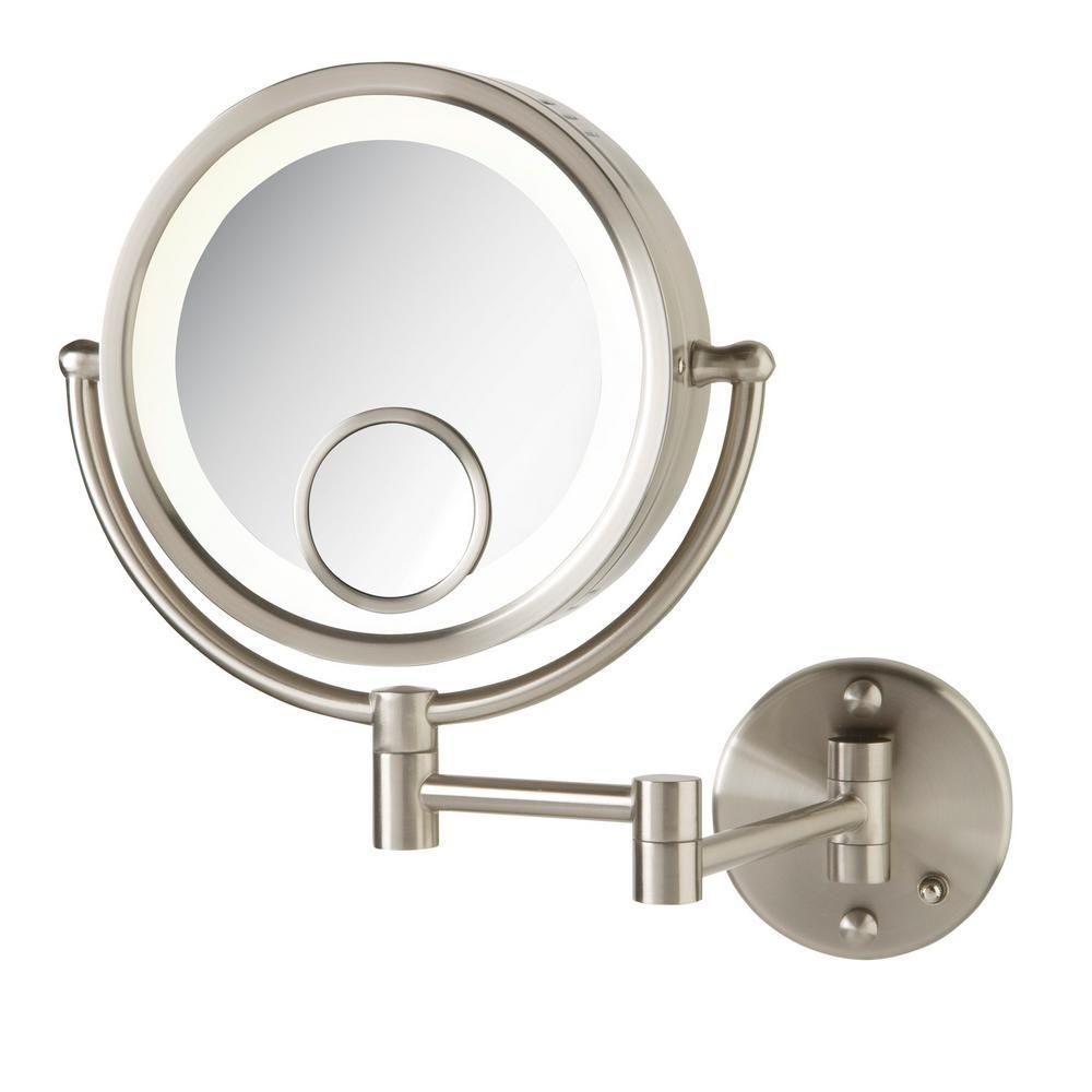 Jerdon 10.75 In. X 14 In. Lighted Wall Mirror In Chrome Hl8515N Intended For Chrome Mirrors (Photo 19 of 20)