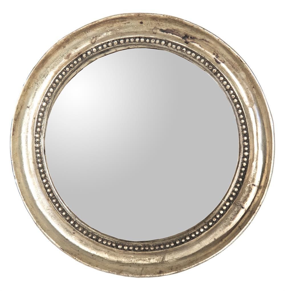 Julian Antique Gold Champagne Small Round Convex Mirror | Kathy In Antique Round Mirror (Photo 5 of 20)