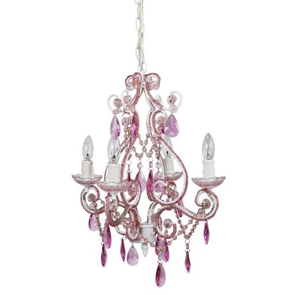 Kids Chandeliers Youll Love Wayfair Throughout Pink Plastic Chandeliers (View 8 of 25)