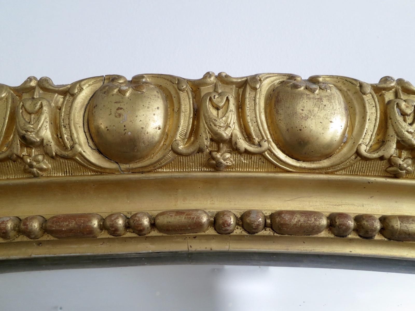 Large Antique French Gold Gilt Mirror For Sale At Pamono For Gold Gilt Mirror (View 20 of 20)