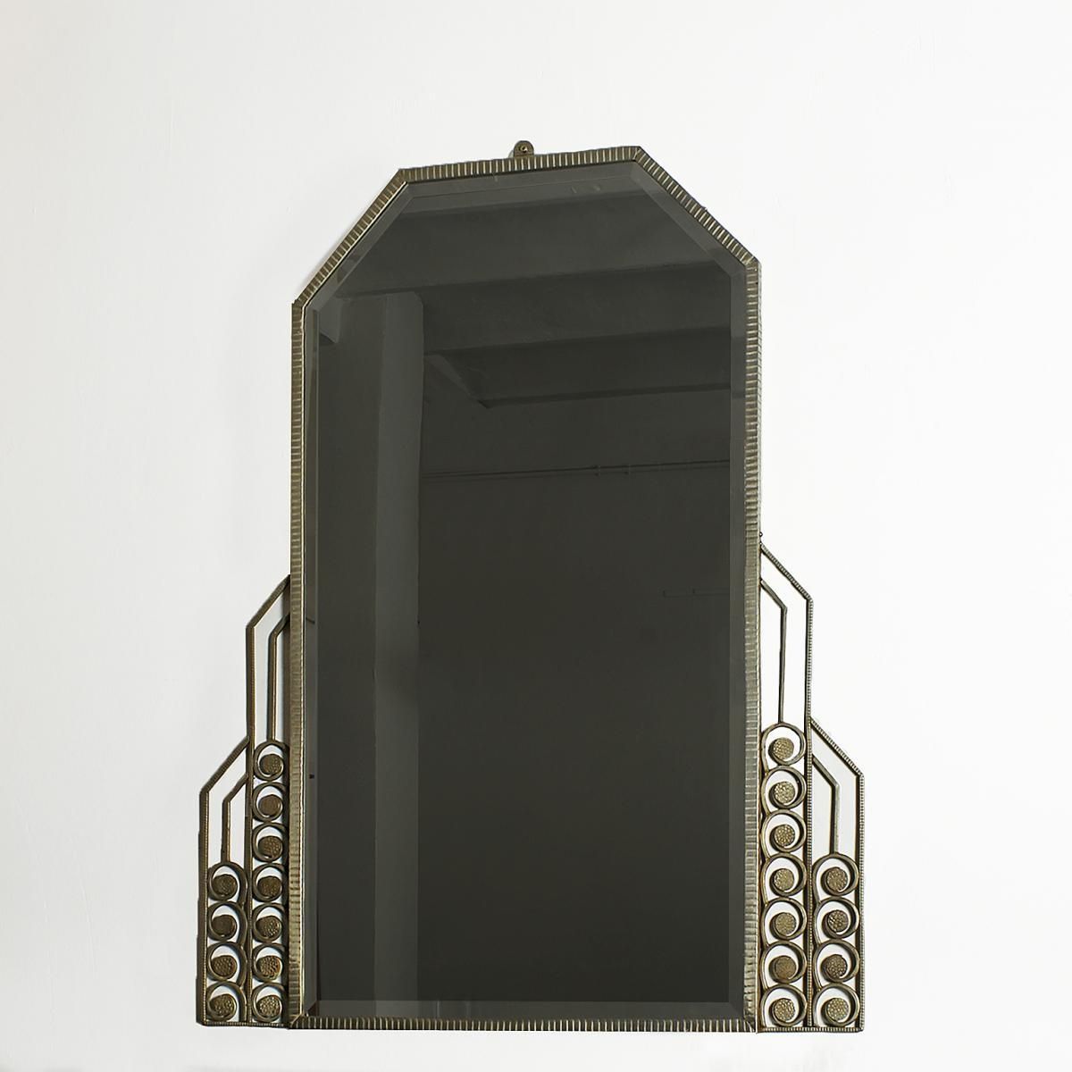 Large Art Deco Mirror, 1930S For Sale At Pamono Within Art Deco Mirrors (View 10 of 20)