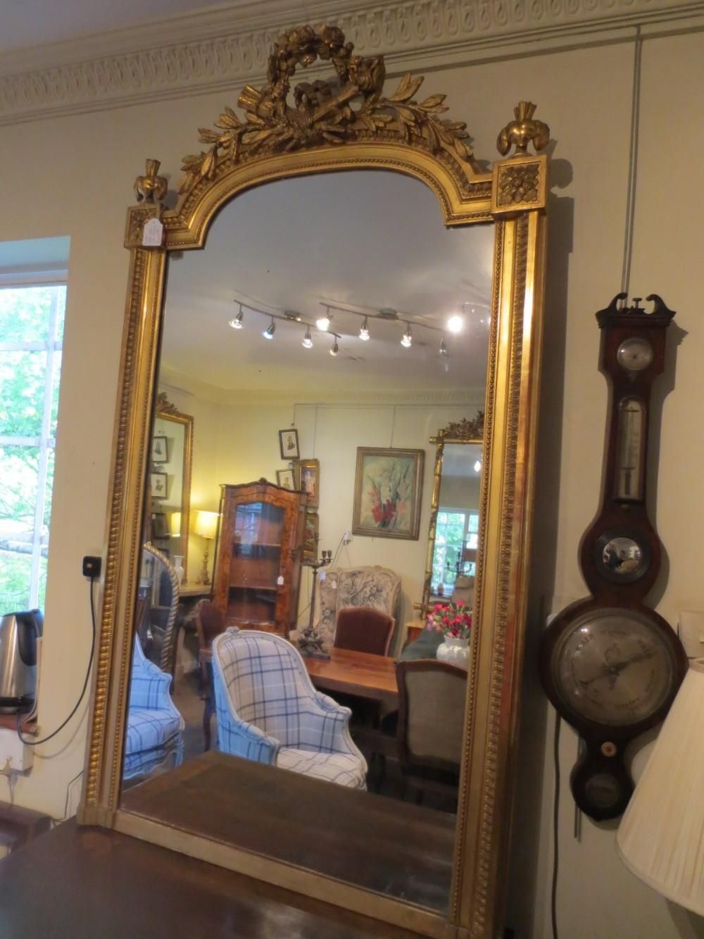 Large French Gilt Mirror | 247674 | Sellingantiques.co.uk Throughout Large Gilt Mirror (Photo 6 of 20)
