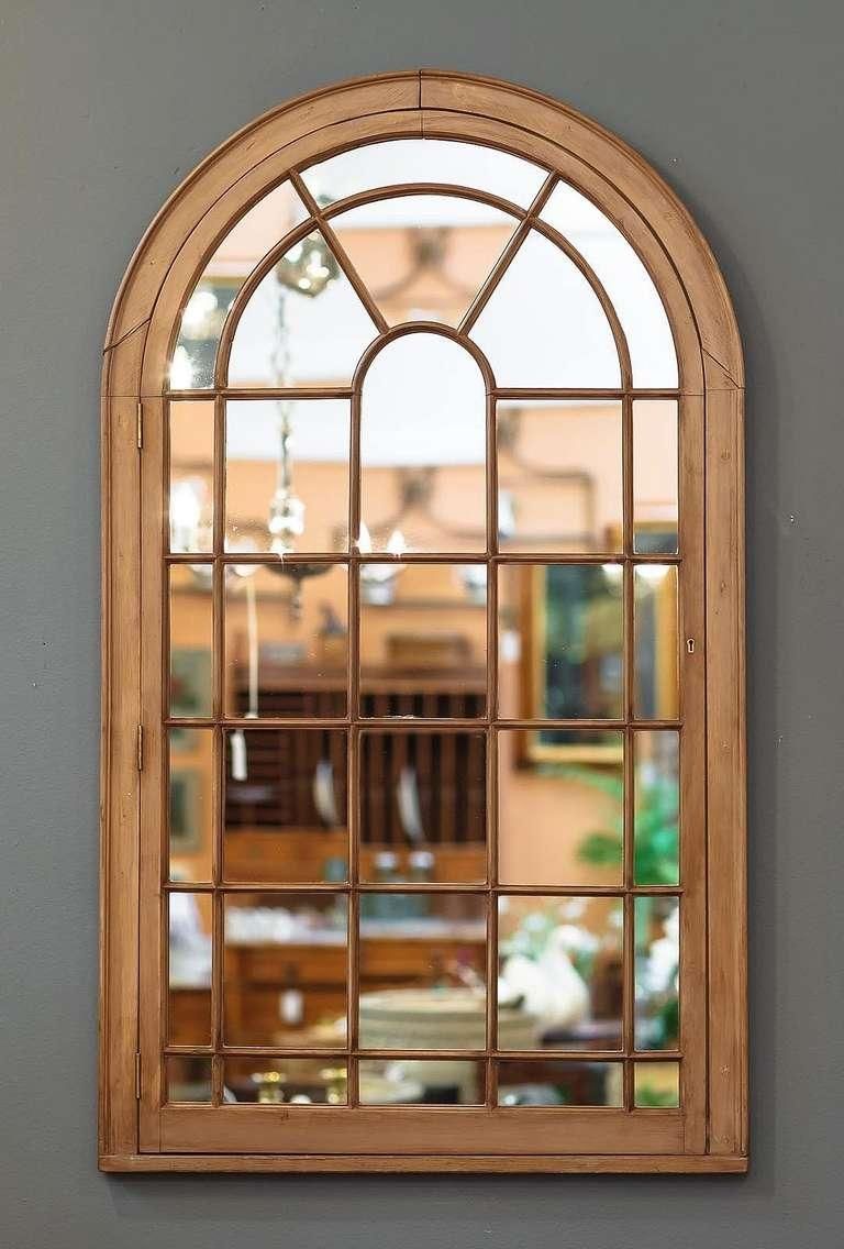 Large Georgian Arched Window Pane Mirrors (H 49 3/4 X W 28 1/2) At In Large Bubble Mirror (Photo 18 of 20)