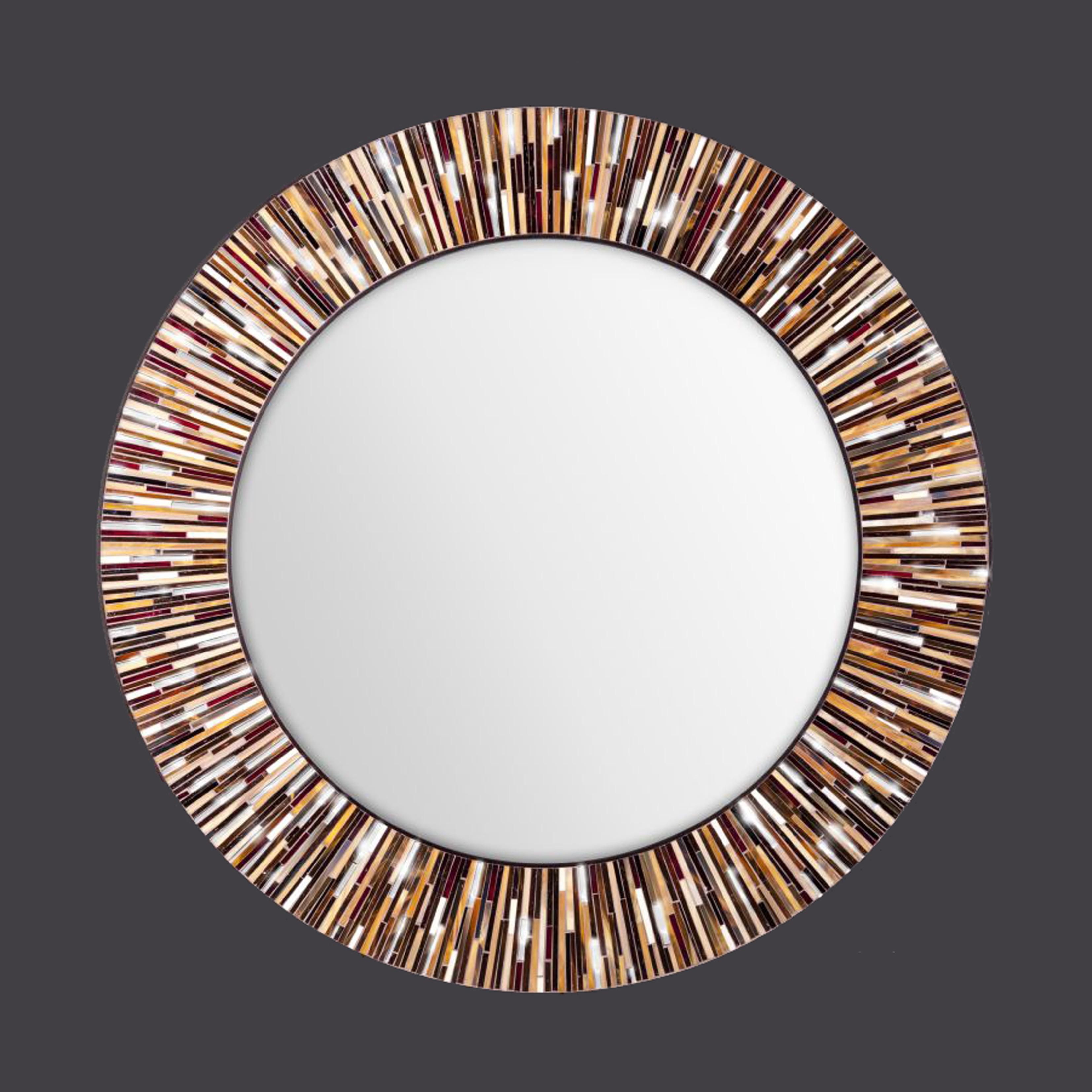 Large Mosai Glass Mirrors Pertaining To Funky Round Mirrors (Photo 3 of 20)