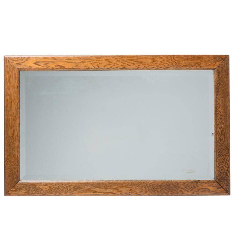 Large Oak Framed Mirror W/ Beveled Glass | Rejuvenation With Regard To Mirrors Oak (View 16 of 20)
