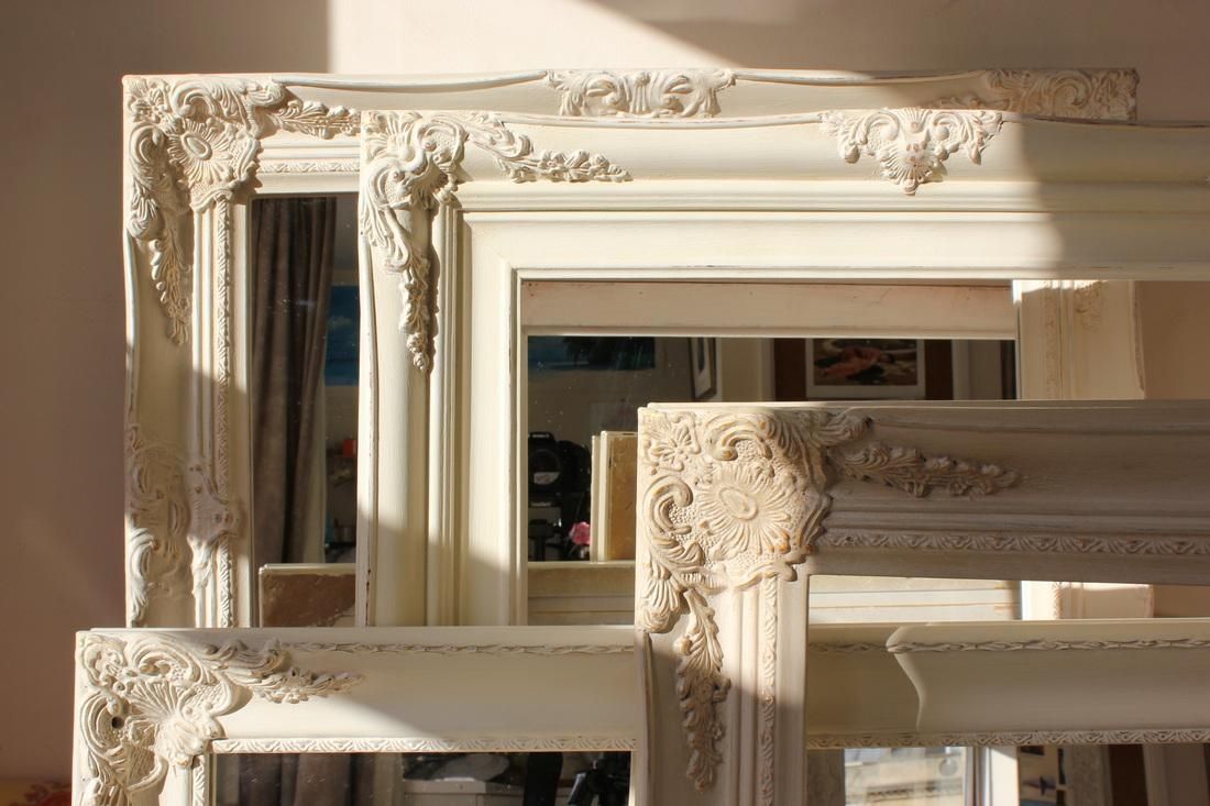 Large Rectangle Shabby Chic Mirror Antique White – White Inside White Distressed Mirror Shabby Chic (View 19 of 20)
