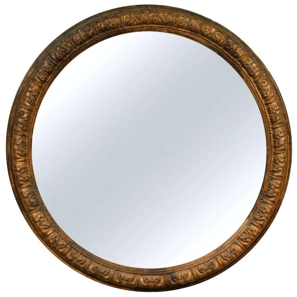 Large Round Mirror – Shopwiz Pertaining To Large Round Gold Mirror (View 16 of 20)