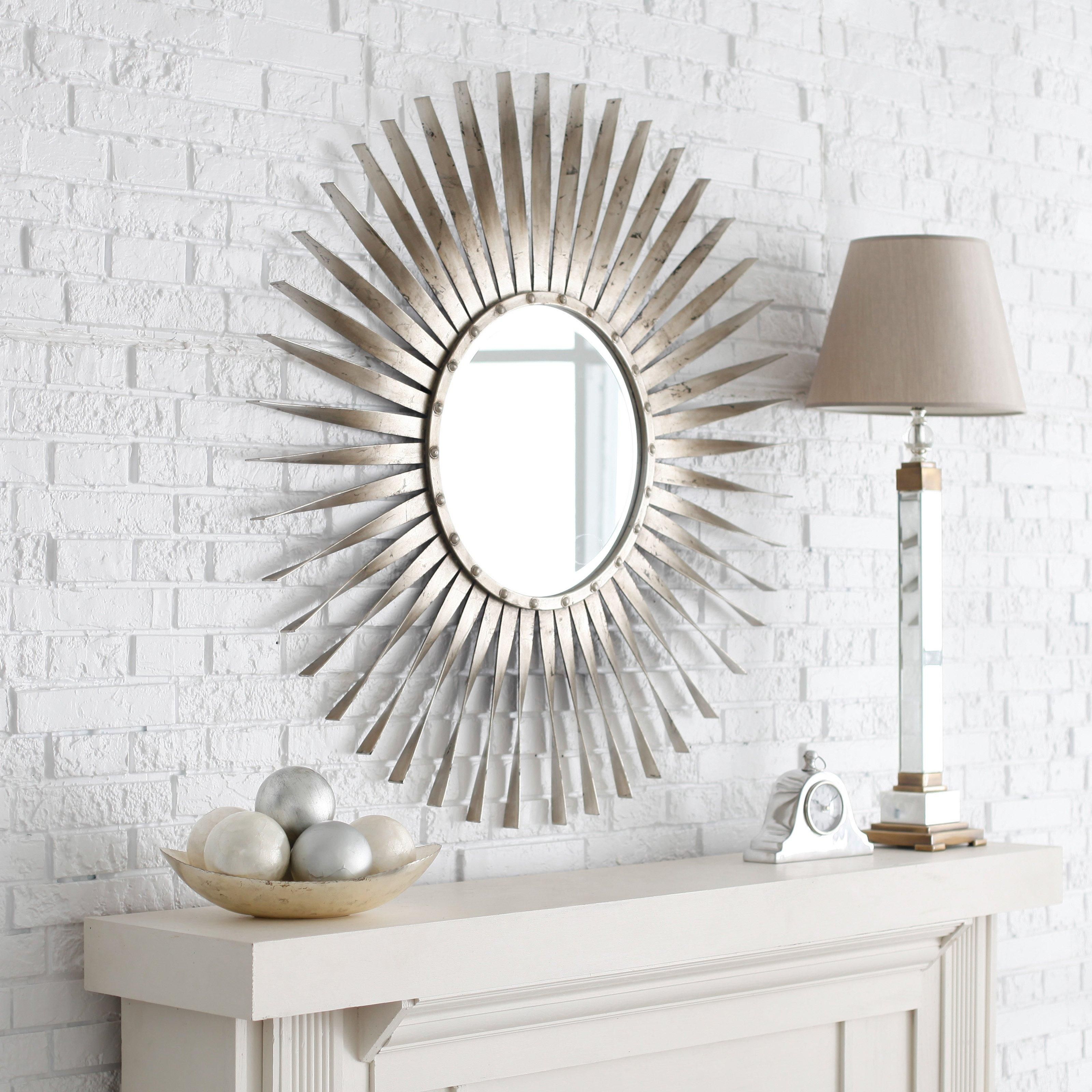 Large Round Silver Mirror 57 Trendy Interior Or Design Wall For Silver Oval Wall Mirror (View 20 of 20)
