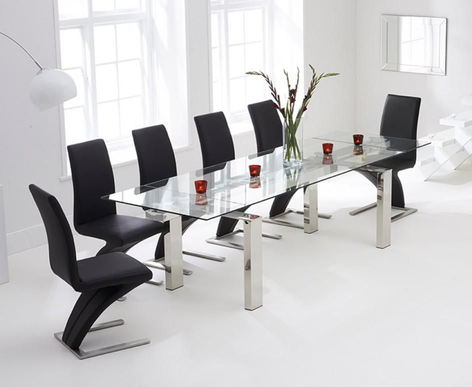 Lazio 200Cm Extending Glass Dining Table With Hampstead Z Chairs Inside Lazio Dining Tables (Photo 1 of 20)