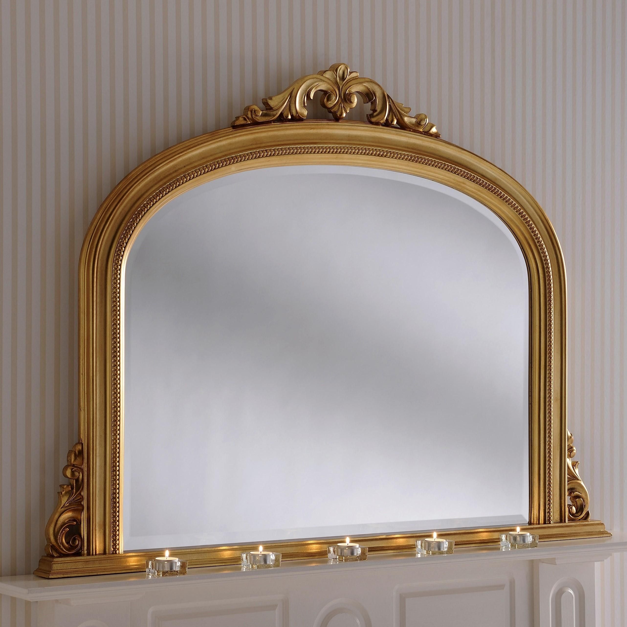 Lois Overmantle Mirror In Gold From £299 – Luxury Overmantle Within Overmantle Mirror (View 18 of 20)