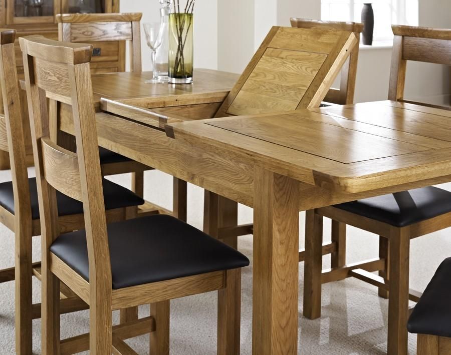 London Dark Oak Extending Dining Table With Four Chairs – Package With Regard To London Dining Tables (View 15 of 20)