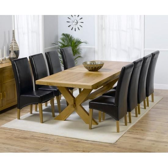 Lovable Oak Dining Table And 8 Chairs Carlotta Extending Solid Oak With Extending Dining Tables And 8 Chairs (Photo 1 of 20)