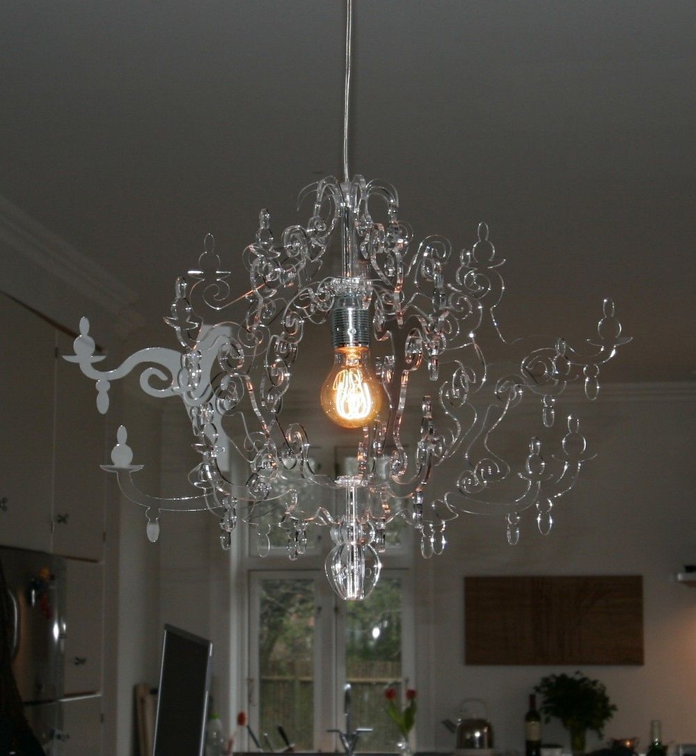 Lovely Acrylic Chandelier Design Inspiration Home Designs Pertaining To Acrylic Chandelier Lighting (View 2 of 25)