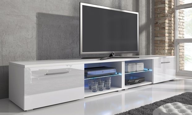 Magnificent Best Long White TV Stands Within White Tv Stand And Long Tv Stand Also Modern Tv Stands Made Of (Photo 31724 of 35622)