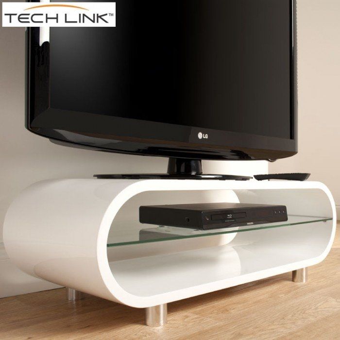 Magnificent Brand New Gloss TV Stands Intended For Techlink Ovid Ov95w Gloss White Tv Stand 406011 (Photo 32584 of 35622)
