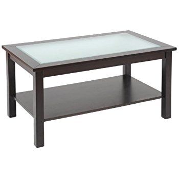 Magnificent Brand New Low Rectangular Coffee Tables Inside Amazon Bay Shore Collection Coffee Table With Glass Insert (View 43 of 50)
