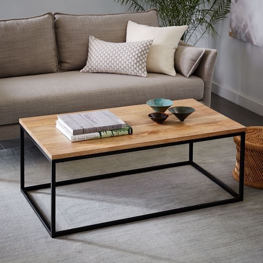 Magnificent Brand New Mango Coffee Tables Regarding Box Frame Coffee Table Raw Mango West Elm (View 15 of 50)