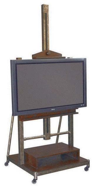 Magnificent Famous Easel TV Stands For Flat Screens In Hammary Structure Easel Media Stand Industrial Entertainment (Photo 30 of 50)