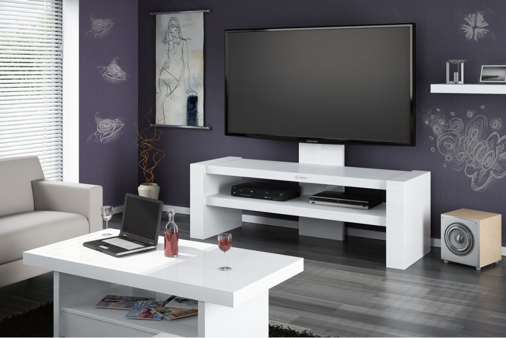 Magnificent Fashionable Gloss White TV Cabinets In Tv Stands Inspiring Modern White Gloss Tv Stand White High Gloss (View 35 of 50)