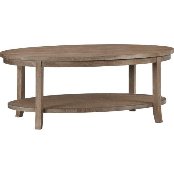 Magnificent Latest Gray Wash Coffee Tables In Grey Wash Oval Coffee Table Crate And Barrel (View 20 of 40)