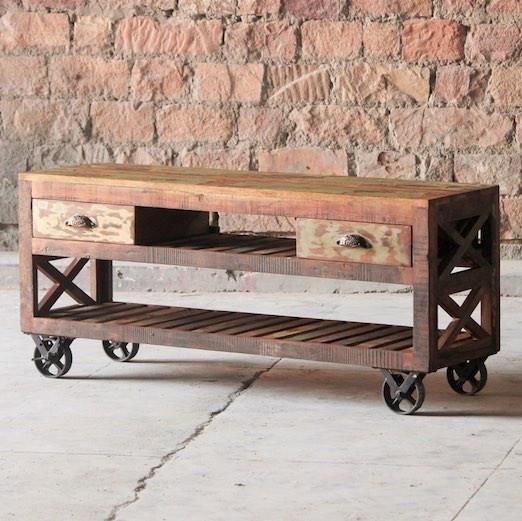 Magnificent Latest RecycLED Wood TV Stands In Best 20 Tv Stand On Wheels Ideas On Pinterest Tv Storage Tv (View 12 of 50)