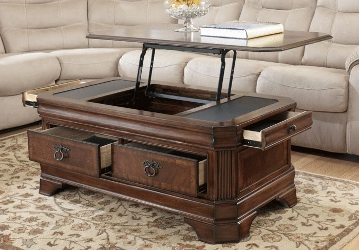 Magnificent Popular Coffee Table With Raised Top Intended For Hamlyn Lift Top Coffee Table Lexington Overstock Warehouse (Photo 3 of 50)