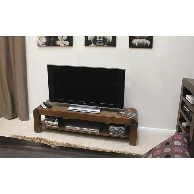 Magnificent Premium Low Oak TV Stands Within Shiro Walnut Plasma Lcd Tv Stand Click Oak (View 12 of 50)