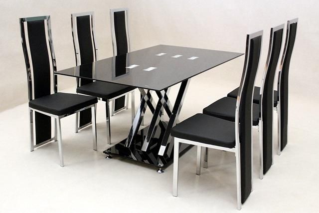 Magnificent Round Glass Dining Table And 6 Chairs Ultimate Glass In 6 Seat Dining Tables (View 11 of 20)