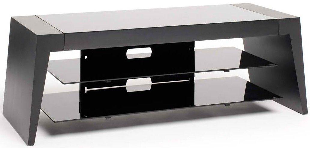 Magnificent Series Of Techlink Air TV Stands Throughout Techlink Form Fm120b Tv Stand 2 Tone Black Frame With Black (View 6 of 50)