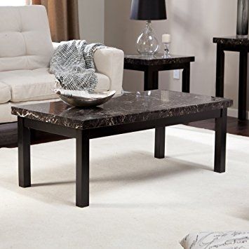 Magnificent Variety Of Marble Coffee Tables Within Amazon Galassia Faux Marble Coffee Table Kitchen Dining (View 35 of 50)