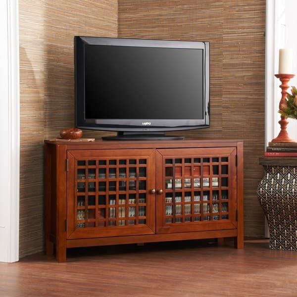 Magnificent Wellknown Corner Wooden TV Stands For Harper Blvd Hurley Walnut Corner Tv Stand Free Shipping Today (Photo 15 of 50)