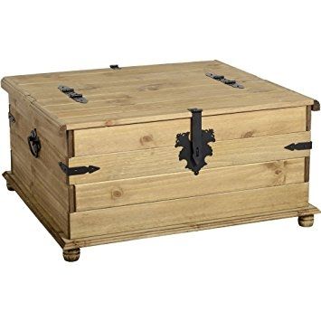 Magnificent Wellliked Pine Coffee Tables With Storage Within Corona Mexican Pine Double Storage Trunk Coffee Table Amazonco (View 15 of 50)