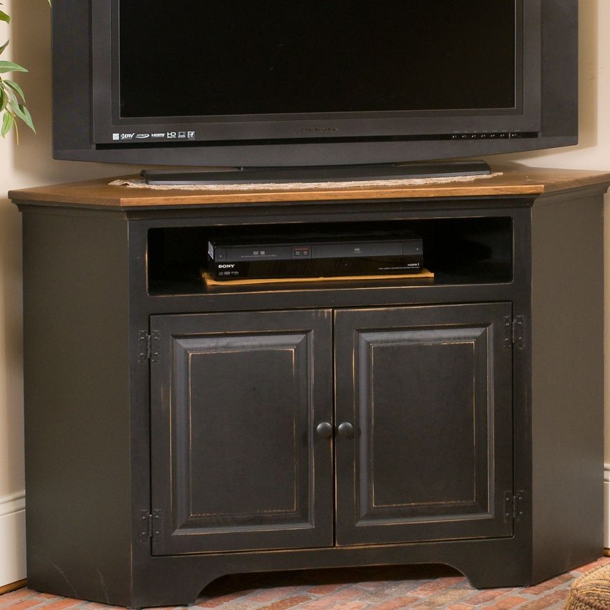 Magnificent Wellliked Real Wood Corner TV Stands Throughout Solid Wood Amish Furniture Colonial Pine Corner Console Tv Stand (Photo 20056 of 35622)