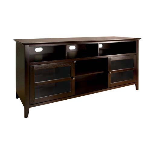 Magnificent Widely Used Espresso TV Cabinets Pertaining To Bello No Tools Assembly 65 Inch Wood Tv Cabinet Dark Espresso (View 13 of 50)
