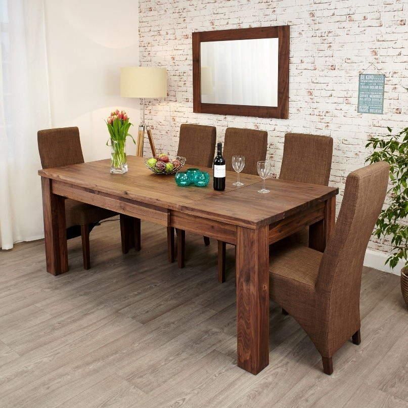 Mayan Walnut Extending Dining Table • Akd Furniture With Regard To Extending Dining Tables And 6 Chairs (Photo 19 of 20)