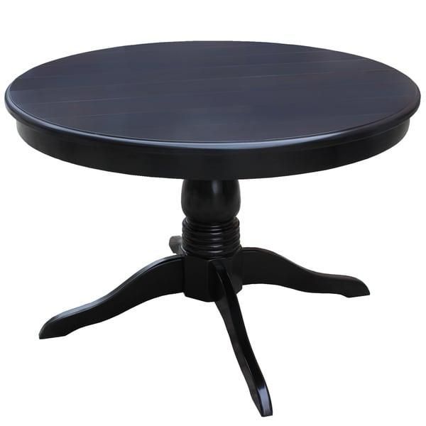 Metro Black Round Dining Table – Free Shipping Today – Overstock Pertaining To Black Circular Dining Tables (View 13 of 20)