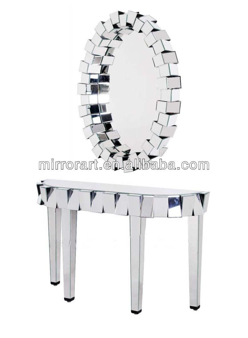 Modern 3D Mirrored Console Table With Mirror – Buy Console Table Within Mirror Console Table (Photo 19 of 20)