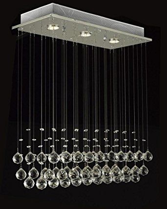 Modern Chandelier Rain Drop Lighting Crystal Ball Fixture Pendant In Crystal Ball Chandeliers Lighting Fixtures (View 6 of 25)