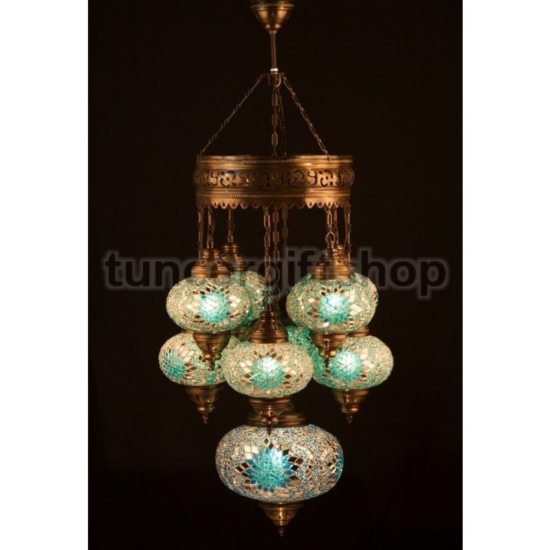 Mosaic Chandelier Turquoise Color Star With Turquoise Color Chandeliers (Photo 14 of 25)