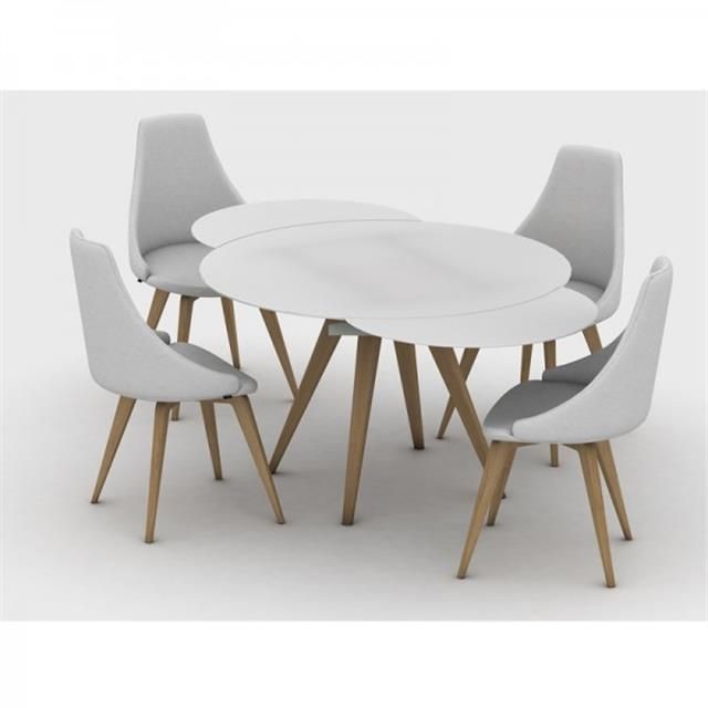 Myles Circular Extending Dining Table Within Extended Round Dining Tables (View 2 of 20)