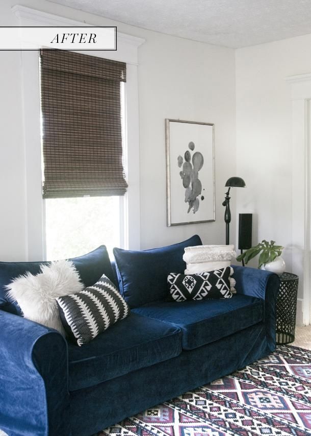 Navy Blue Sofa & Comfort Works Custom Slip Cover Review – Earnest With Regard To Blue Sofa Slipcovers (Photo 9 of 20)