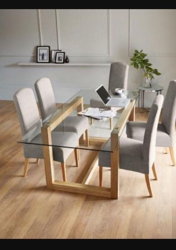 Nice Next Dining Table And Chairs 86 Chair | Uotsh With Oak Glass Dining Tables (Photo 10 of 20)