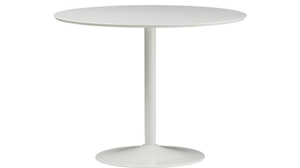 Odyssey White Tulip Dining Table | Cb2 In Round White Dining Tables (View 14 of 20)