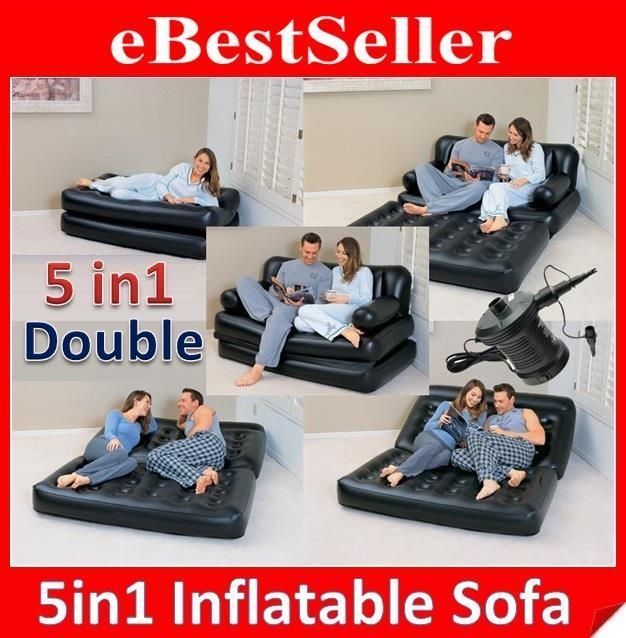 Original Comfort Quest 5 In 1 Inflata (End 3/6/2018 7:46 Pm) Throughout Inflatable Sofa Beds Mattress (View 12 of 20)