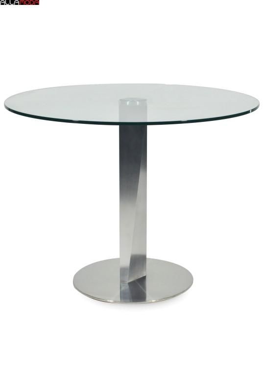 Oviedo Dining Table | Smoked / Brushed Steel – Dining Modern Furniture For Brushed Steel Dining Tables (Photo 7 of 20)