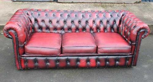 Oxblood Chesterfield Sofa Chesterfield London 3 Seater Antique For Red Leather Chesterfield Sofas (Photo 17 of 20)