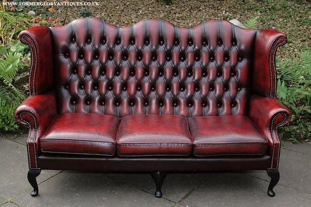 Oxblood Red Leather Chesterfield Sofa Suite Settee Couch For Sale For Red Leather Chesterfield Sofas (View 5 of 20)