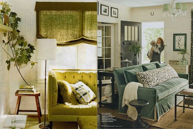 Perfectly Put Together: Love The Look: Green Sofa Throughout Chartreuse Sofas (View 13 of 20)