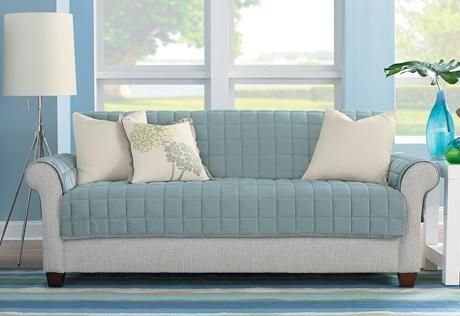 Pet Covers | Sure Fit Slipcovers Throughout Blue Sofa Slipcovers (View 11 of 20)
